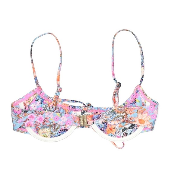 Kulani Kinis Minimal Bikini Drawstring Top RUCHED UNDERWIRE BRA BIKINI TOP ONLY - Picture 7 of 8